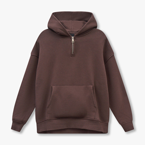Sudaderas con capucha con logotipo personalizado Sudaderas sueltas de algodón/poliéster con bordado liso para mujer Sudadera con capucha de diseño único de gran tamaño para mujer - Product Image 3