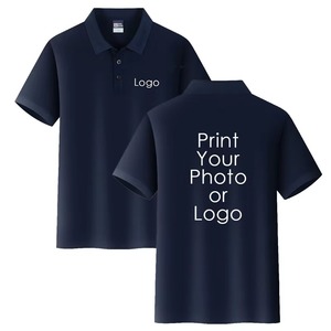 Men's Casual Short Sleeve Quick-Drying for Polo <b>Shirts</b> Breathable Canvas <b>T</b>-<b>Shirts</b> Customized Embroidered Prints Solid Work Suits - Product Image 1
