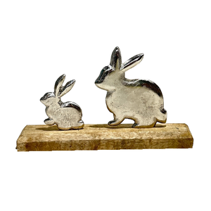 High Quality Silver Metal Sculpture With Wooden Base Office Tabletop Christmas Accessories and <b>Ornaments</b> Animals Sculpture - Product Image 1