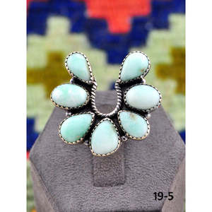 Anillo Ajustable de Plata de Ley y Turquesa Paloma Inspirado en el Suroeste, Joyería de Acero Inoxidable de Moda con Engaste de Bisel, Regalo - Product Image 2