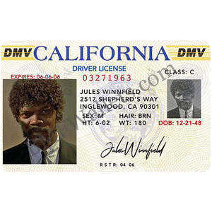 Licencia de Conducir de Jules Winnfield de Pulp Fiction, Accesorio de Disfraz para TV y Cine - Product Image 2