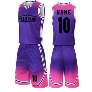 Uniforme de basket-ball de haute qualité à séchage rapide pour hommes, design unique personnalisé, vêtements de sport grande taille, ensembles imprimés respirants, vente en gros - Product Image 3
