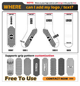 Chaussettes de yoga et de Pilates pour femmes, logo personnalisé en gros, antidérapantes, en coton, hauteur mi-mollet, avec broderie matcha, bordure à volants pour les amateurs de matcha - Product Image 6