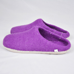 Scarpe in <span class=keywords><strong>feltro</strong></span> di lana viola di qualità Premium per uso interno fatto a mano leggero morbido per la primavera elegante scatola confezionata per alberghi - Product Image 3