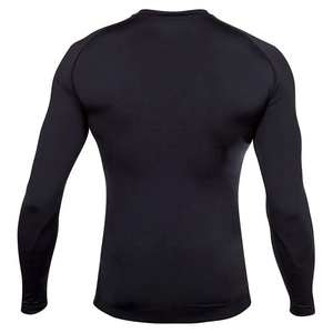 Último Diseño de Camiseta de Compresión para MMA, Ropa Deportiva de Color Rojo, Mangas Largas, con Logotipo Personalizado - Product Image 3