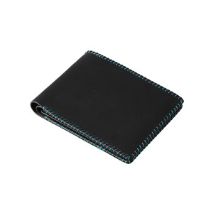 Tarjetero venta al por mayor corto Delgado RFID bloqueo cuero genuino plegable alta calidad hombres lujo logotipo personalizado billetera multifuncional - Product Image 1