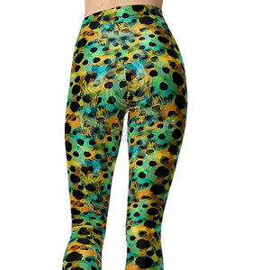 Leggings de yoga pour femmes, design tendance, taille haute, respirants, style décontracté, tricotés, écologiques, en spandex/nylon, longueur intégrale - Product Image 4