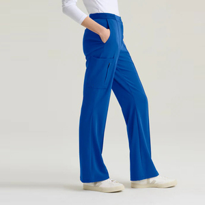 Ensemble de blouses et pantalons tissés YUHONG anti-rides à col en V et manches courtes pour femmes, idéal pour les salons de beauté et les spas - Product Image 5