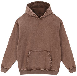 Sudadera con capucha lavada de mezcla de algodón básica de alta calidad al por mayor para hombres sudaderas con capucha casuales cómodas y relajadas para ropa de invierno - Product Image 6