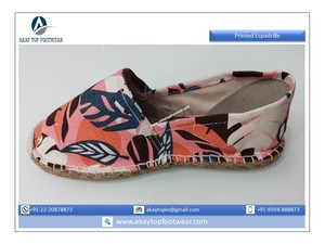 Alpargatas planas con diseño de estampado de flores únicas de alta calidad, cierre antideslizante, característica antideslizante, tendencia de moda, pedido mínimo bajo - Product Image 3