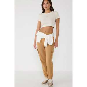 Chemise décontractée pour femmes avec logo floral brodé en mousseline de soie tricotée longueur longue coupe ajustée pour la saison printemps automne taille XL - Product Image 3