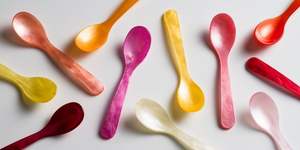 ชุดเครื่องใช้บนโต๊ะอาหารทำจากเรซินด้ามไม้เรซินเครื่องใช้บนโต๊ะอาหารช้อนตักสลัด - Product Image 2