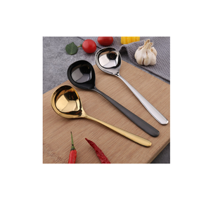 Vente en gros de longues cuillères à soupe en acier ensemble de cuillères à soupe naturelles pour les restaurants à usage quotidien pour différentes tailles de couleurs - Product Image 1