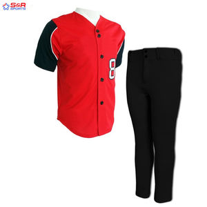 Último diseño en blanco liso impreso uniforme de béisbol transpirable y Conjunto personalizado equipo uniforme de béisbol - Product Image 5