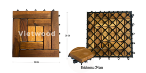 Azulejos de cubierta de madera de acacia de grado superior, técnica suave, antideslizante, resistente al agua para uso moderno en interiores y exteriores, gran oferta tradicional - Product Image 2