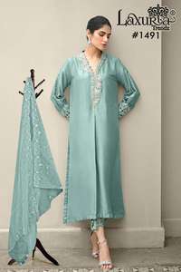 2025 belles femmes Floral traditionnel indien Shalwar Kameez Kurti nouveaux produits en coton en gros ensemble rayonne Kurtis brodé - Product Image 6