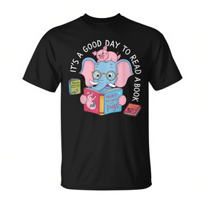 T-shirt Edizione Elefante e Maiale per le Giornate di Lettura - Ottima per Promozioni - Product Image 2