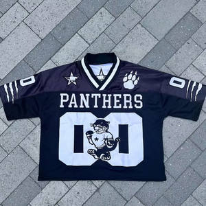 Camiseta de fútbol de talla grande para hombre, camiseta retro con estampado de cuello en V de secado rápido, camiseta cuadrada de fútbol de gran tamaño, camiseta de baloncesto para hombre VIKY IND - Product Image 1