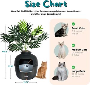 Bac à <span class=keywords><strong>litière</strong></span> pour <span class=keywords><strong>chat</strong></span> dissimulé, jardinière décorative avec filtre à charbon, plante artificielle, kit de mobilier pour <span class=keywords><strong>chat</strong></span> d'intérieur rond - Product Image 2
