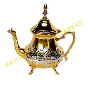 ชุดเครื่องชากาแฟทำจากโลหะโทนสีทองแนววินเทจเป็นมิตรต่อสิ่งแวดล้อม - Product Image 1