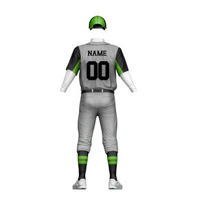 Fabrication sur mesure professionnelle d'uniformes de baseball unisexes américains, entièrement sublimés, 100% polyester respirant, baseball rapide - Product Image 4