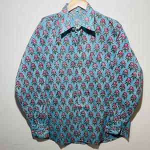 Chemise décontractée classique et élégante pour homme en coton imprimé à la main |   Collection de chemises à manches longues 100% coton à motifs floraux - Product Image 1