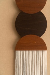 Ensemble de 4 tentures murales élégantes en bois et macramé pour une décoration intérieure bohème chic et des intérieurs élégants, fabriquées à la main en Inde - Product Image 2