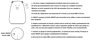 Luce notturna a LED in silicone con USB, orso bianco, 10 modalità di illuminazione (F-Bright 2400613-BL) - Product Image 2