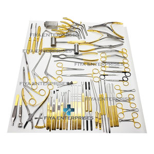 Juego de instrumentos de rinoplastia de alta calidad de 68 piezas con caja de acero Chapado en oro e instrumentos TC - Product Image 1