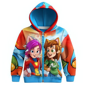 Sudadera con Capucha Infantil de Invierno con Diseño Personalizado de Dibujos Animados, de Poliéster/Nylon, Forro Polar, Impermeable, Ecológica y Divertida - Product Image 5