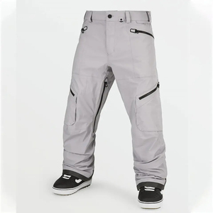 Pantalon de ski unisexe coupe-vent respirant thermique isolant à boutons en nylon/coton écologique pour sports de montagne et activités de plein air - Product Image 1