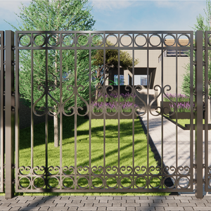 Panneaux d'escrime en fer forgé de qualité supérieure avec structure métallique solide au design vintage construit pour améliorer les paysages et la sécurité - Product Image 2