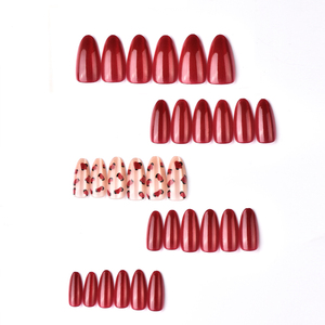 30 faux ongles carrés artificiels à presser, design œil de chat de Noël, faux ongles avec strass, usage quotidien, ongles de doigts - Product Image 4