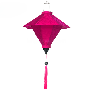 Lanterne parapluie en bambou faite à la main du Vietnam lampe suspendue en soie écologique pour restaurant de mariage de vacances et décoration intérieure - Product Image 4