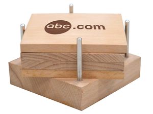 Ensemble de dessous-de-verre classiques en bois naturel conçu pour améliorer l'esthétique de la maison tout en protégeant les surfaces délicates - Product Image 2