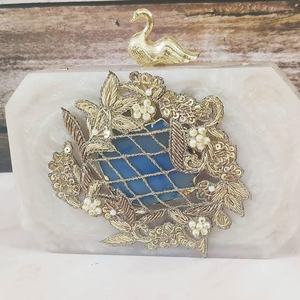 100% pochette en résine beige perle de qualité supérieure - Product Image 2