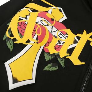 Nuevas Sudaderas con Capucha de Moda Urbana, Estampadas, Bordadas, Lavadas a la Piedra, con Cremallera Completa para Hombre, Invierno, Casual, Ajuste Holgado, Forro Polar - Product Image 3