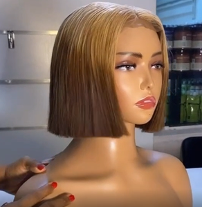 วิกผมมนุษย์แบบคู่หนา2x6ลูกไม้ปิดบ๊อบสำหรับผมเวียดนามสีวิกผมขายส่ง - Product Image 1