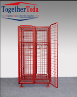 Chariot de logistique d'entrepôt robuste en acier, gain de place, avec étagère mobile et porte-manteau, pour pompiers/EMS, 20 pouces