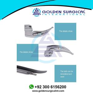 Laringoscopio Médico Veterinario Fibra Flexible Luz óptica Laringoscopio de metal Reutilizable Recto o doblado - Product Image 5