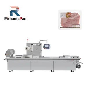 PET Food Foil Tray Sealing Machine MAP Thermoforming Modified Atmosphere Packaging Machine Cheese Slices