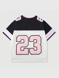 Wholesale Sportswear Custom Pink <b>Black</b> American Football Short Sleeve <b>Mesh</b> Jersey Athletic Streetwear Polyester Soccer Wear - Product Image 6