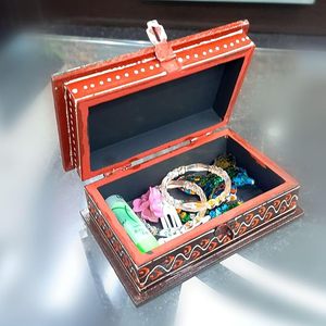Caja de Joyería Decorativa de Madera Impresa Personalizada de Alta Calidad, Diseño Vintage, Artesanía Premium para el Hogar, Venta al Por Mayor - Product Image 3