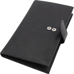 Cartera larga OEM de piel auténtica y duradera de alta calidad para hombre, cierre de botón a presión ligero, diseño de tendencia con logotipo personalizado al por mayor - Product Image 1