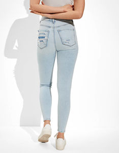 Custom Private Label Slim Jeans for Women Skinny High Waisted Blue Denim Pencil Jeans Stretch Pants Woman Pants OEM Breathable - Product Image 4