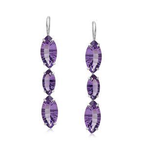 Bijoux fins de bonne qualité en argent sterling 925 pierre d'améthyste naturelle bijoux de boucle d'oreille - Product Image 4