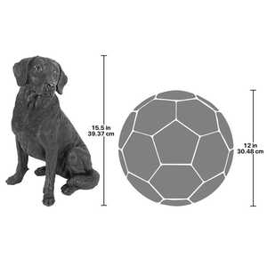 Escultura de perro grande, casa de campo, jardín, estatuilla decorativa de perro, estatua de perro sólida para decoración del hogar al aire libre - Product Image 5