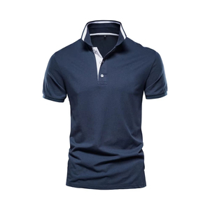 High Quality 100% Cotton <b>Men's</b> Casual Golf for Polo <b>Shirts</b> Breathable Quick Dry Short Sleeve OEM Design Available for Wholesale - Product Image 1