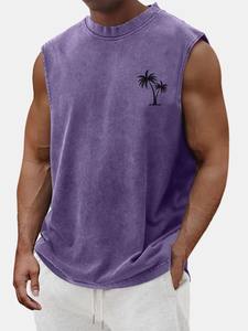 Camiseta sin Mangas Casual de Color Azul Marino de Alta Calidad, Lavado Ácido, Diseño Personalizado, Transpirable, Talla Grande, para Hombre, para Gimnasio, de Bearfit - Product Image 5