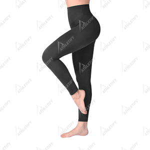 Pantalones de entrenamiento de cintura alta para mujer, mallas de Yoga con cintura elástica, mallas de gimnasio a prueba de sentadillas, fábrica OEM al por mayor - Product Image 3